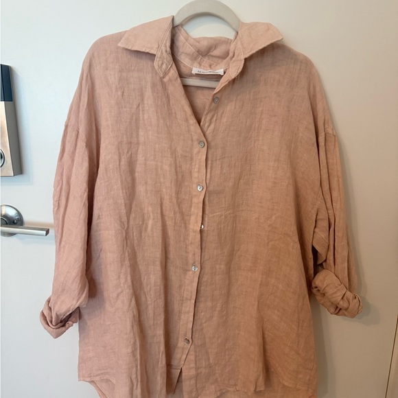 Beachwood Baby Tops - Beachwood Palma Linen shirt - color Gigi